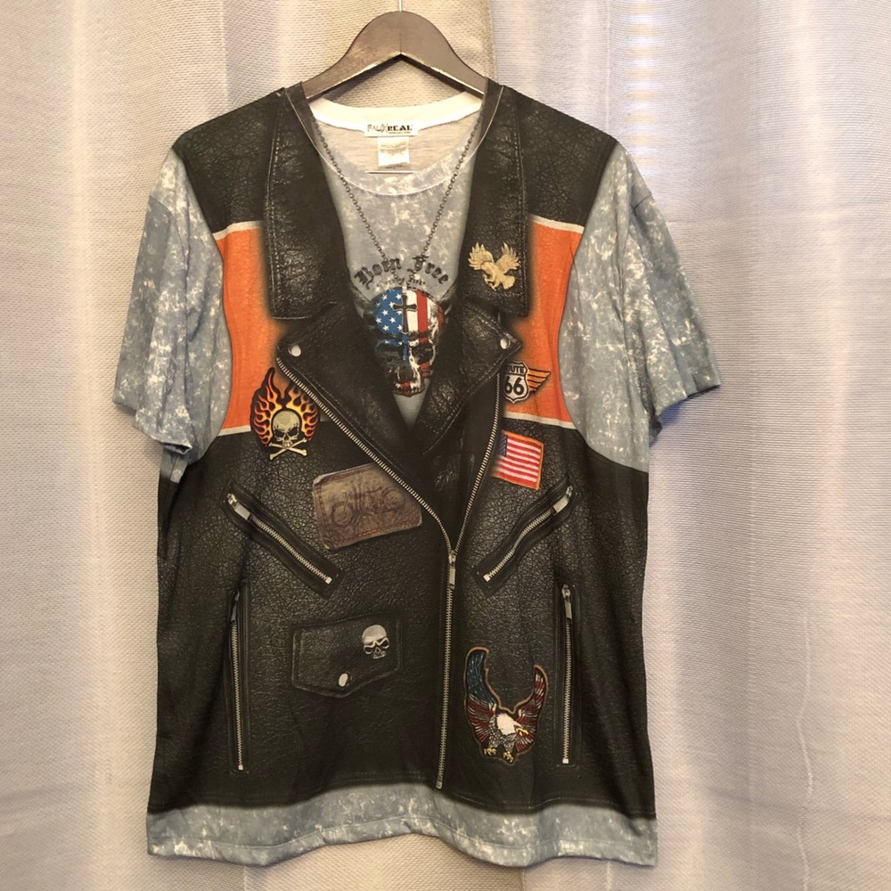 Faux Real Biker T-shirt